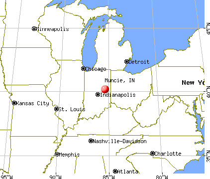 Muncie, Indiana map
