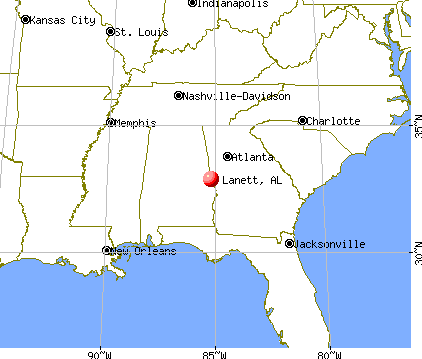Lanett, Alabama map
