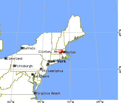 Clinton, Massachusetts map