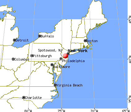Spotswood, New Jersey map