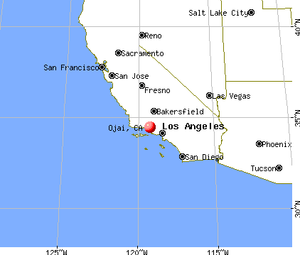Ojai, California map