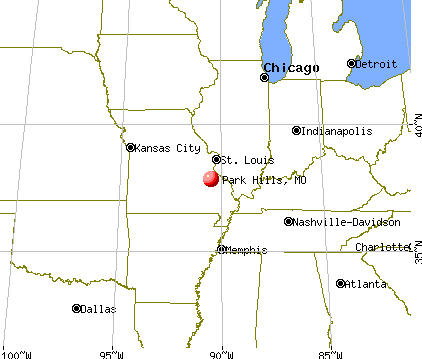 Park Hills, Missouri map