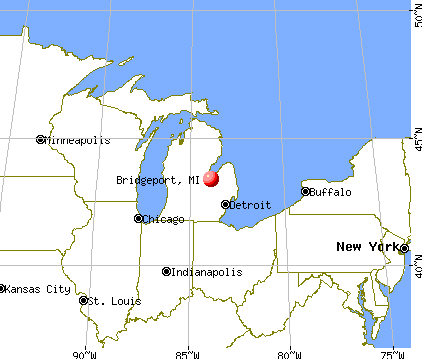 Bridgeport, Michigan map
