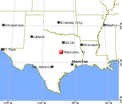Robinson, Texas map