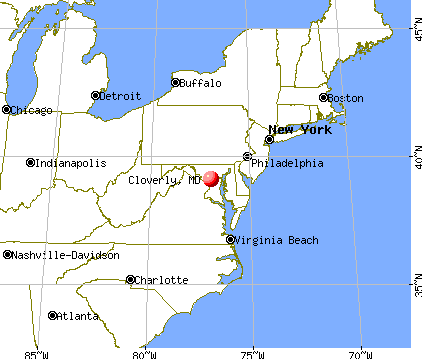 Cloverly, Maryland map