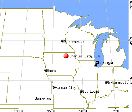 Charles City, Iowa map