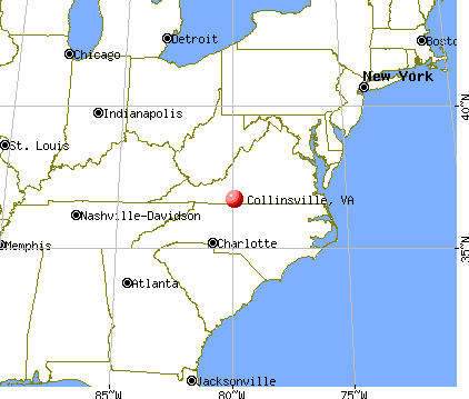 Collinsville, Virginia map