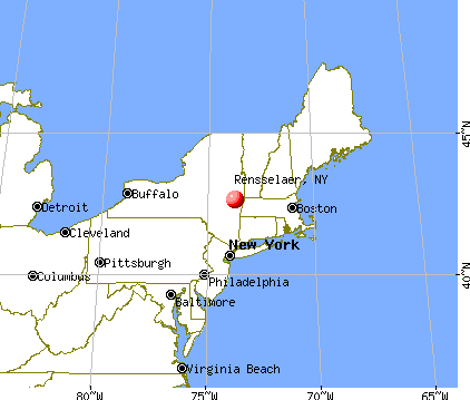 Rensselaer, New York map