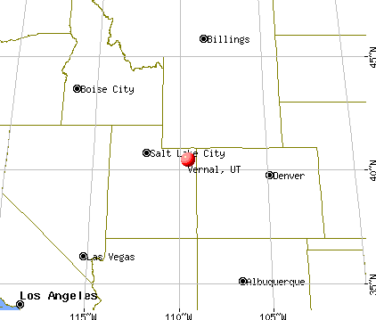 Vernal, Utah map