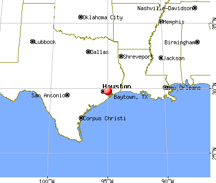 Baytown, Texas map