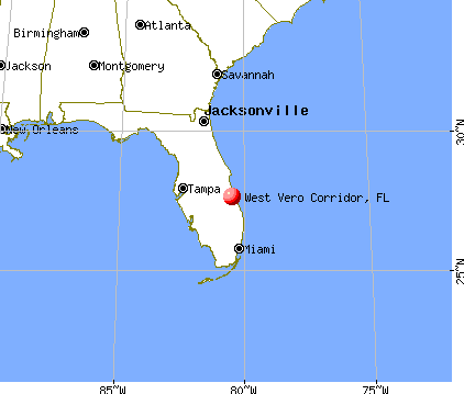 West Vero Corridor, Florida map