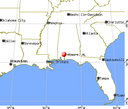 Atmore, Alabama map