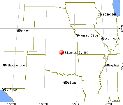 Blackwell, Oklahoma map