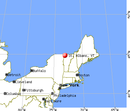St. Albans, Vermont map