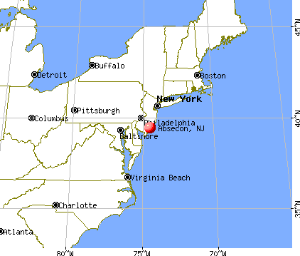 Absecon, New Jersey map