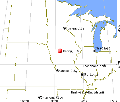 Perry, Iowa map