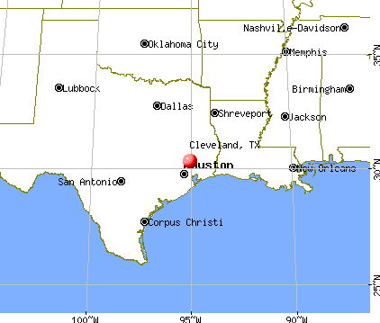 Cleveland, Texas map