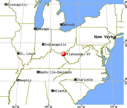 Flatwoods, Kentucky map