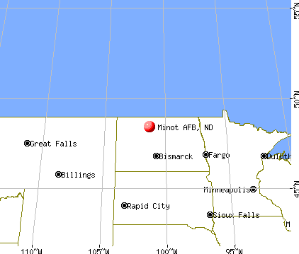 Minot AFB, North Dakota map