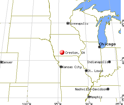 Creston, Iowa map