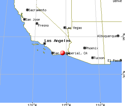 Imperial, California map