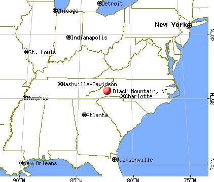 Black Mountain, North Carolina map
