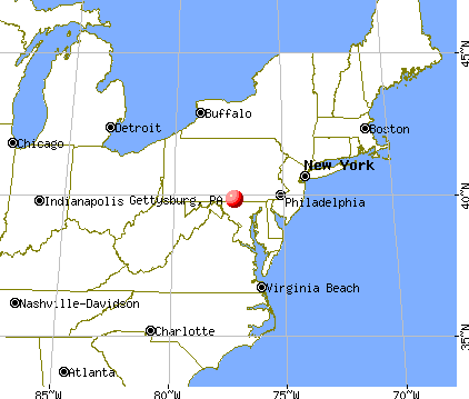 Gettysburg, Pennsylvania map