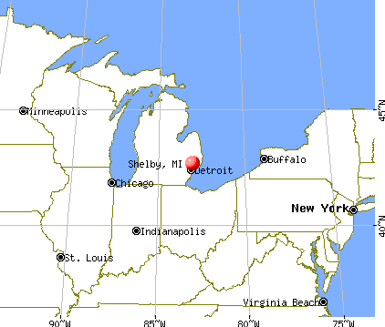 Shelby, Michigan map