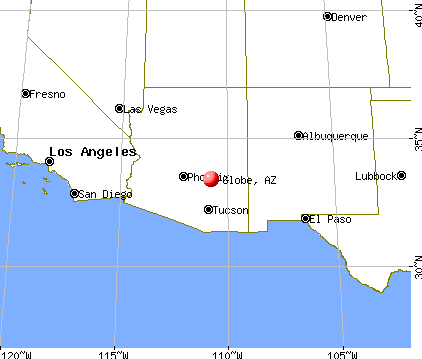 Globe, Arizona map
