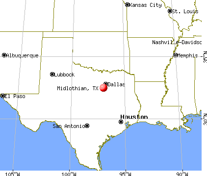 Midlothian, Texas map