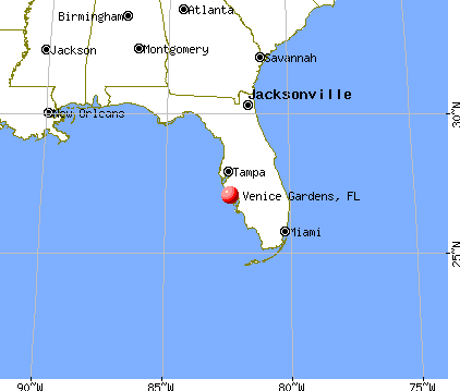 Venice Gardens, Florida map