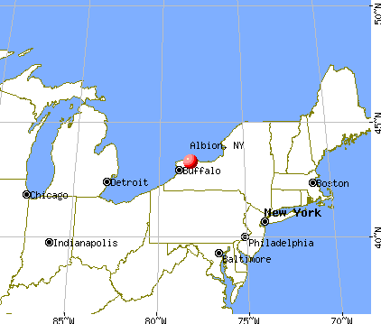 Albion, New York map