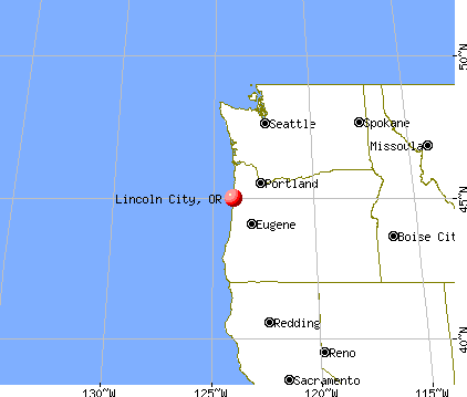 Lincoln City, Oregon map