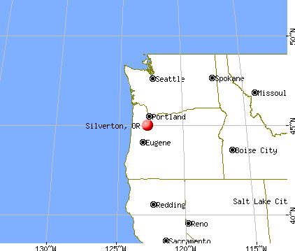 Silverton, Oregon map