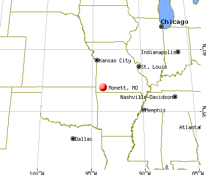 Monett, Missouri map