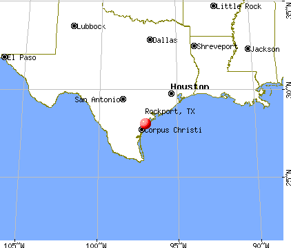 Rockport, Texas map
