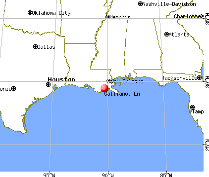 Galliano, Louisiana map