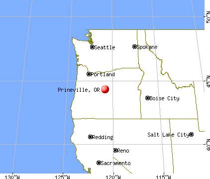Prineville, Oregon map