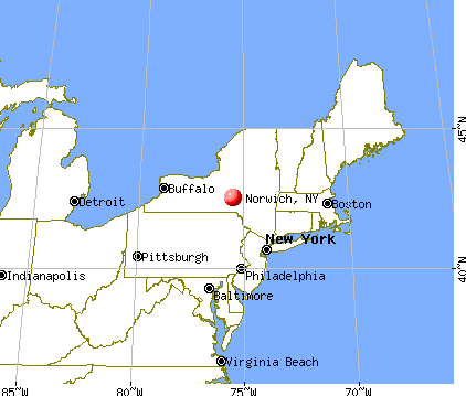 Norwich, New York map