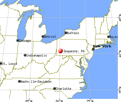 Duquesne, Pennsylvania map