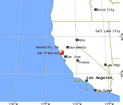 Sausalito, California map
