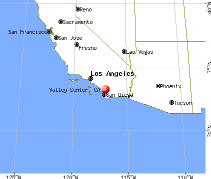 Valley Center, California map