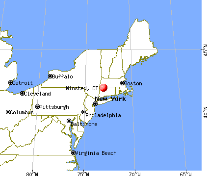 Winsted, Connecticut map