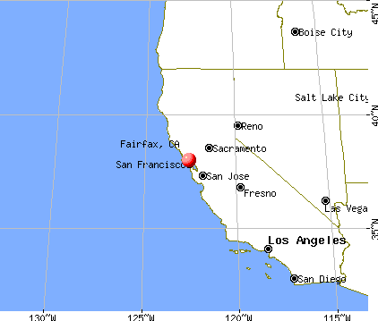 Fairfax, California map