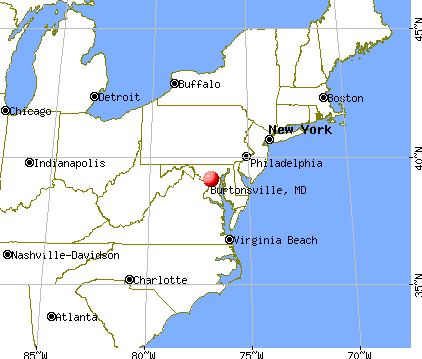 Burtonsville, Maryland map