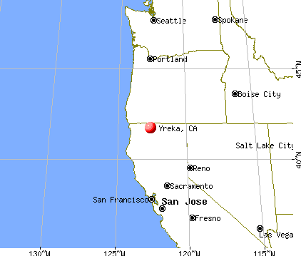 Yreka, California map