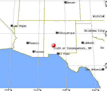 Truth or Consequences, New Mexico map