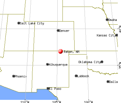 Raton, New Mexico map