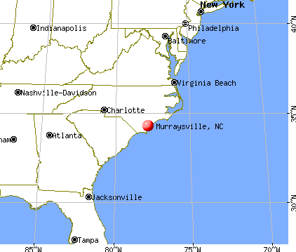 Murraysville, North Carolina map