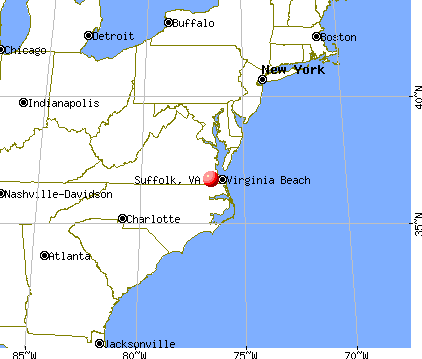 Suffolk, Virginia map